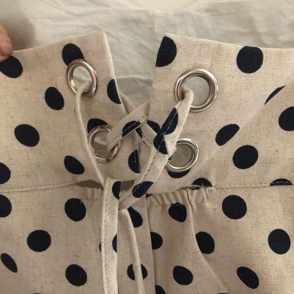 [into] Black polka dot oatmeal Cute ruffles Cotton Romper - Picture 5 of 10